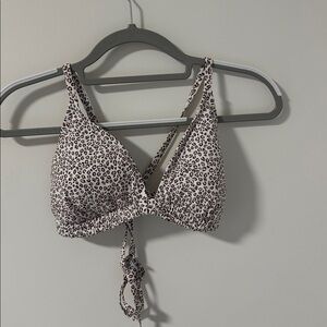 Xhilaration Leopard Print Bikini Top - Black and White